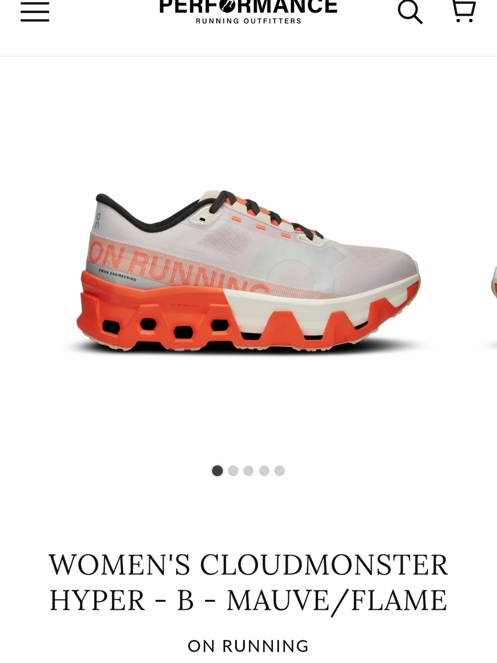 Brand NEW -ON Running Women's Cloudmonster Hyper - Mauve/Flame